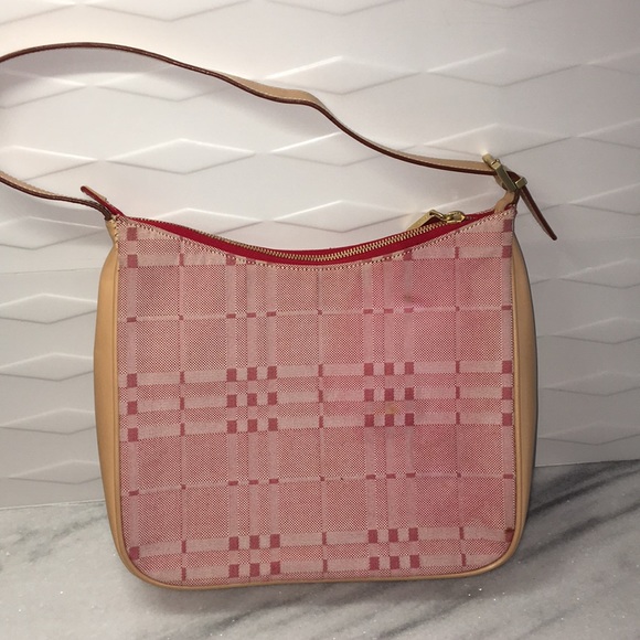 Burberry Vintage Authentic Red Denim Satchel Bag - Picture 4 of 16